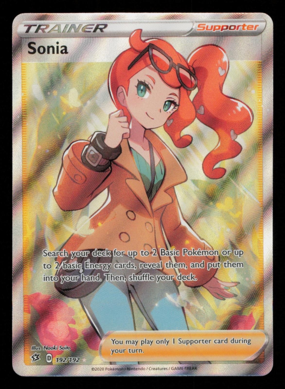 Sonia 192/192 Ultra Rare Rebel Clash Pokemon