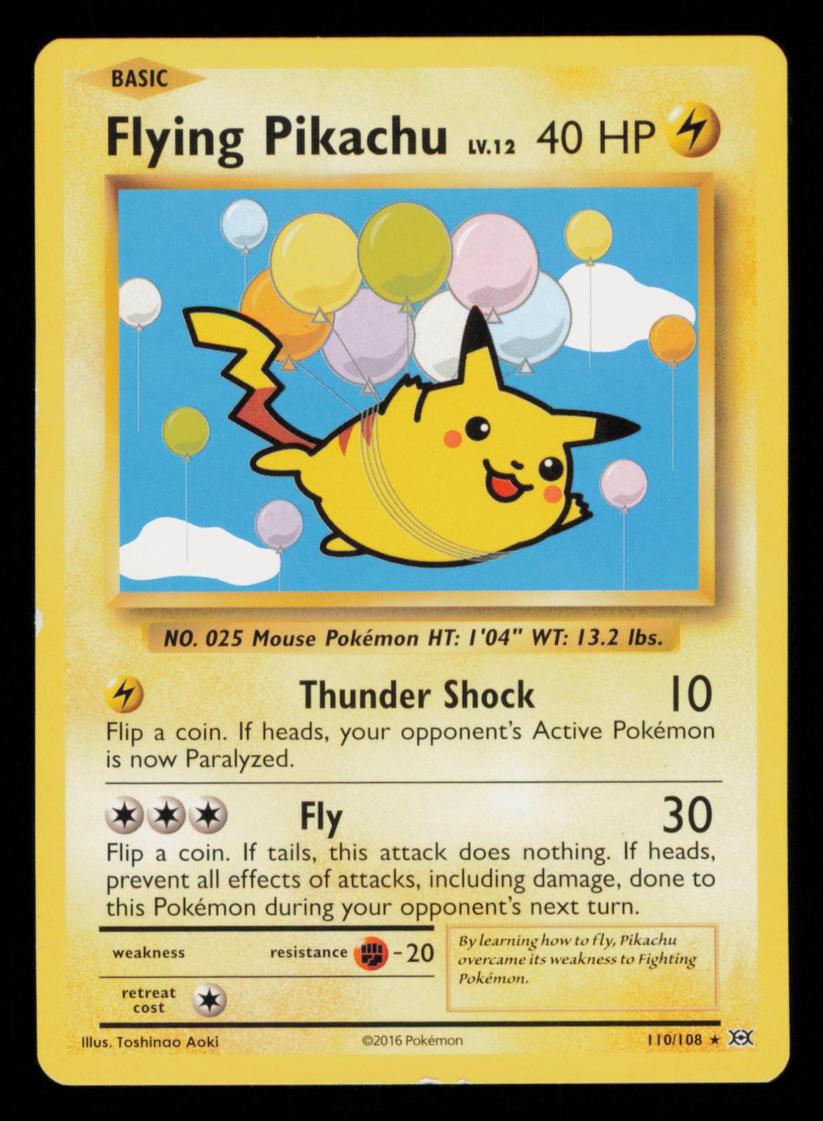Flying Pikachu 110/108 Secret Rare Evolutions Pokemon