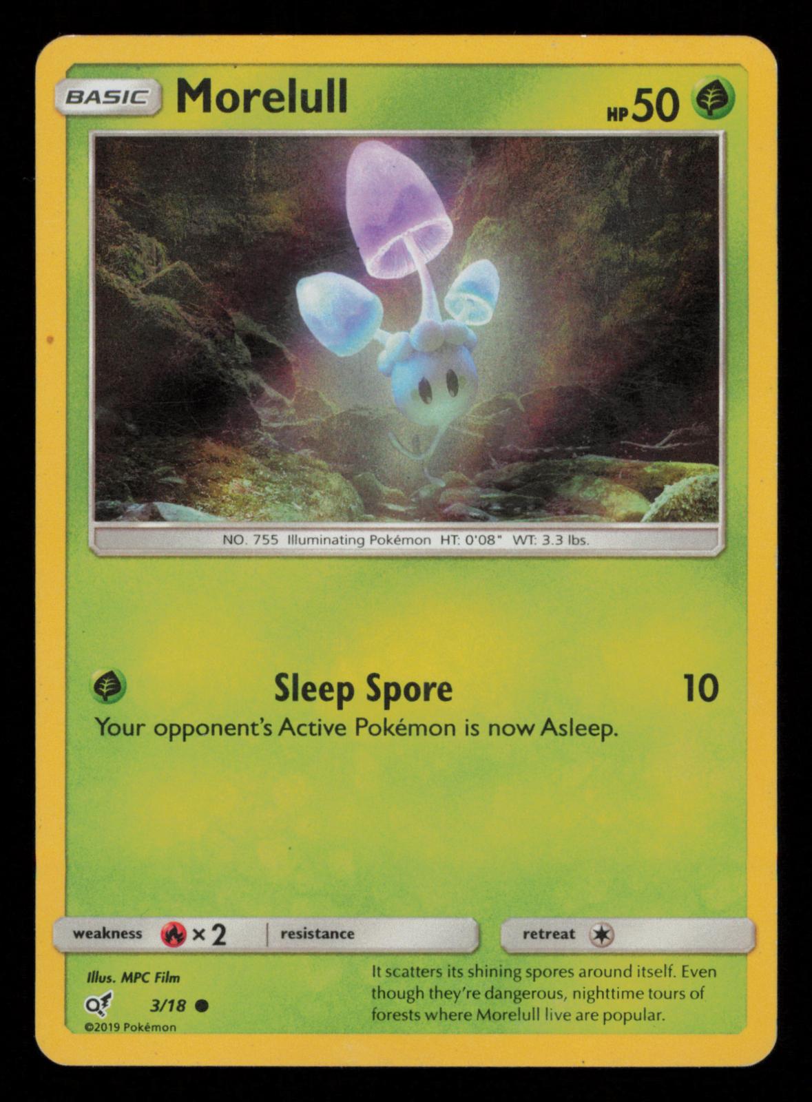 Morelull 3/18 Common Detective Pikachu Pokemon