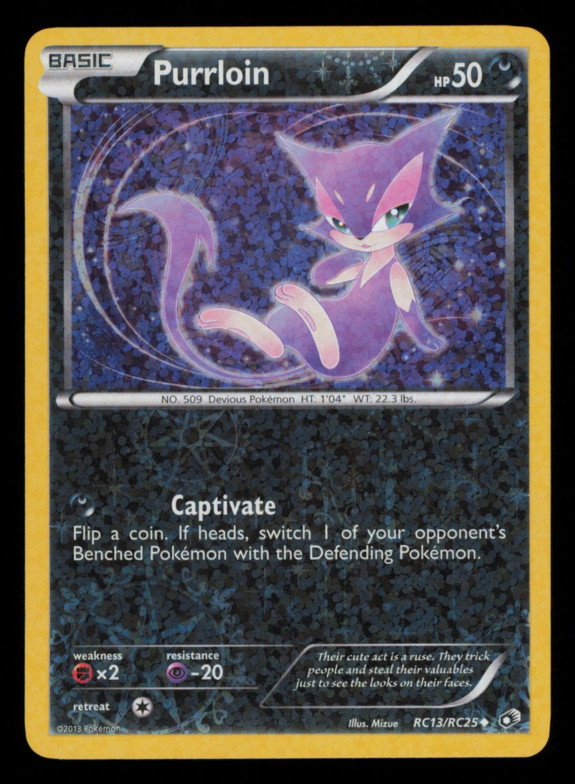 Purrloin RC13/RC25 Holo Uncommon Legendary Treasures: Radiant Collection Pokemon