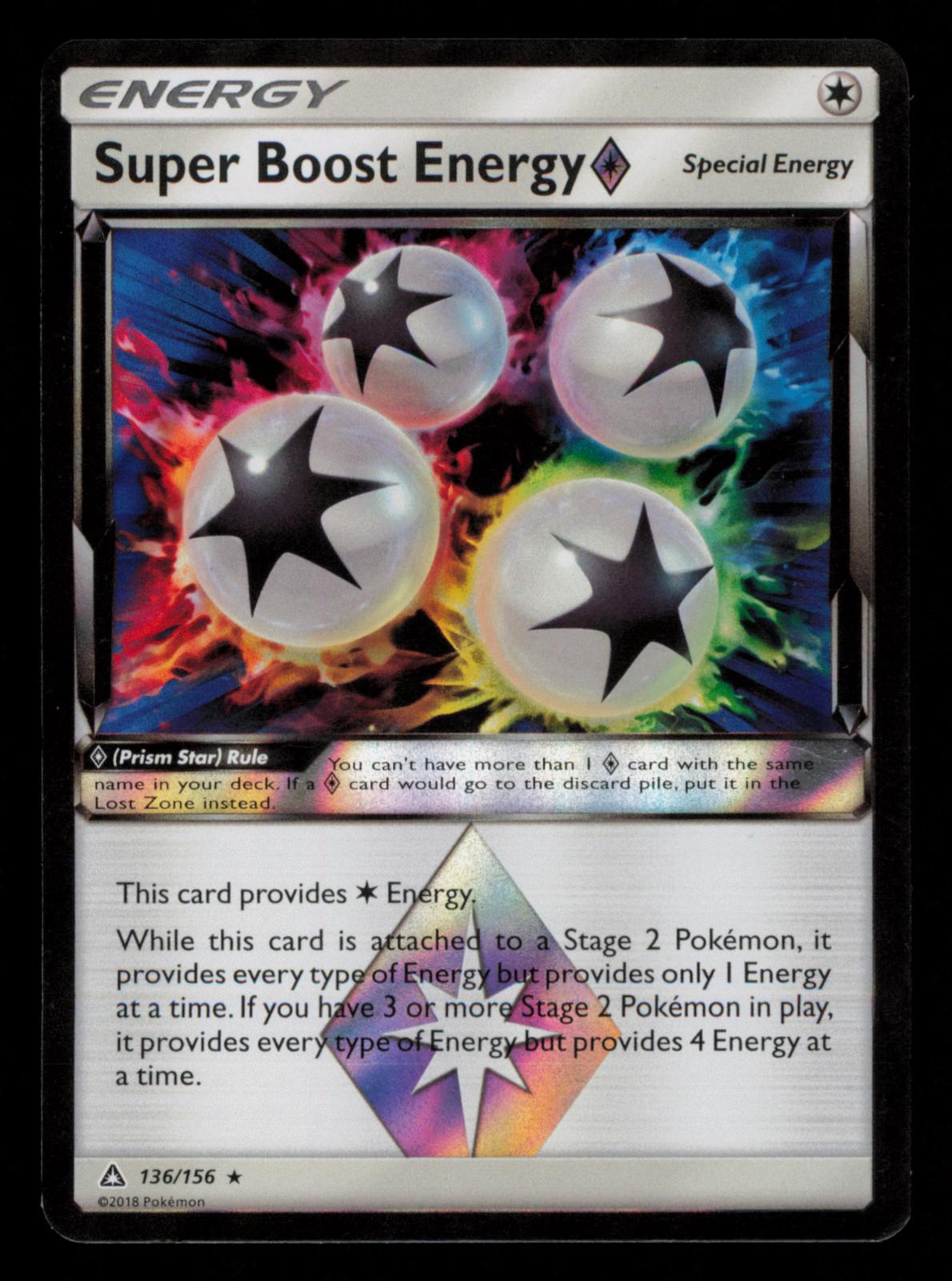 Super Boost Energy ◇ 136/156 Prism Star Rare Ultra Prism Pokemon