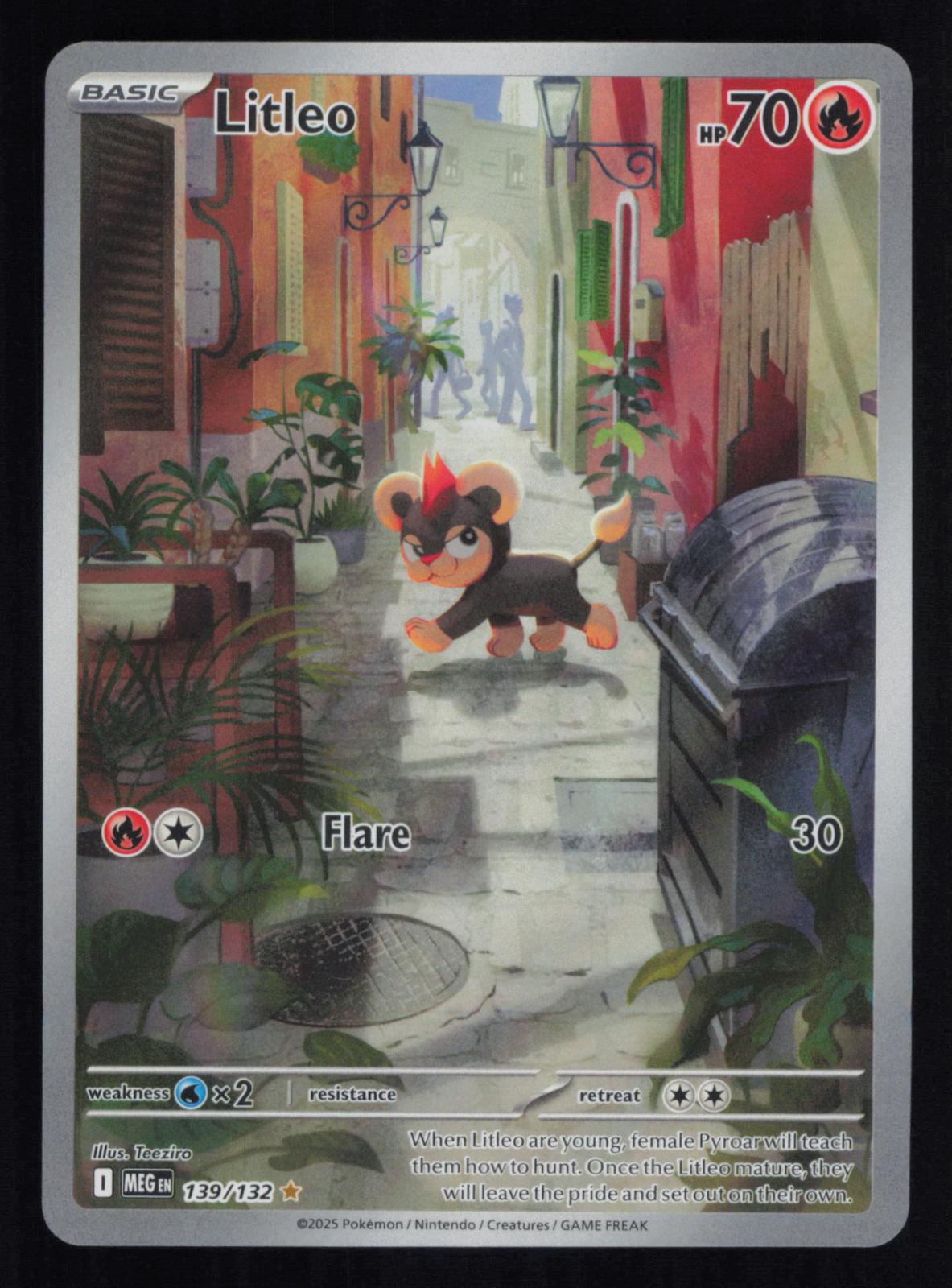 Litleo 139/132 Illustration Rare Mega Evolution Pokemon