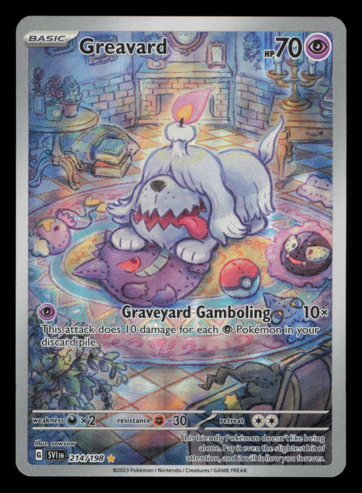Greavard 214/198 Illustration Rare Scarlet & Violet Pokemon