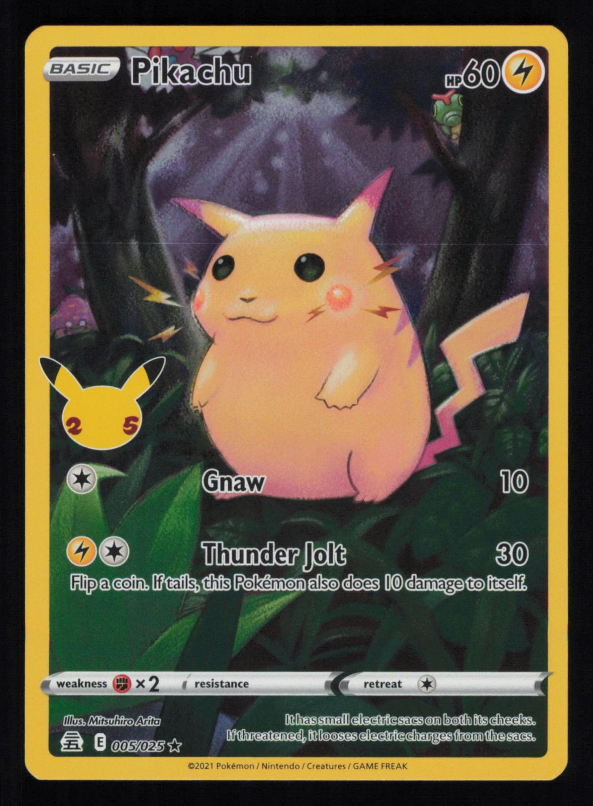 Pikachu 005/025 Holo Rare Celebrations Pokemon