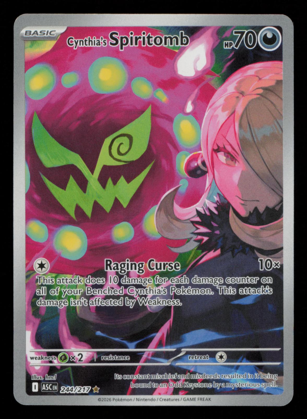 Cynthia's Spiritomb 244/217 Illustration Rare Ascended Heroes Pokemon