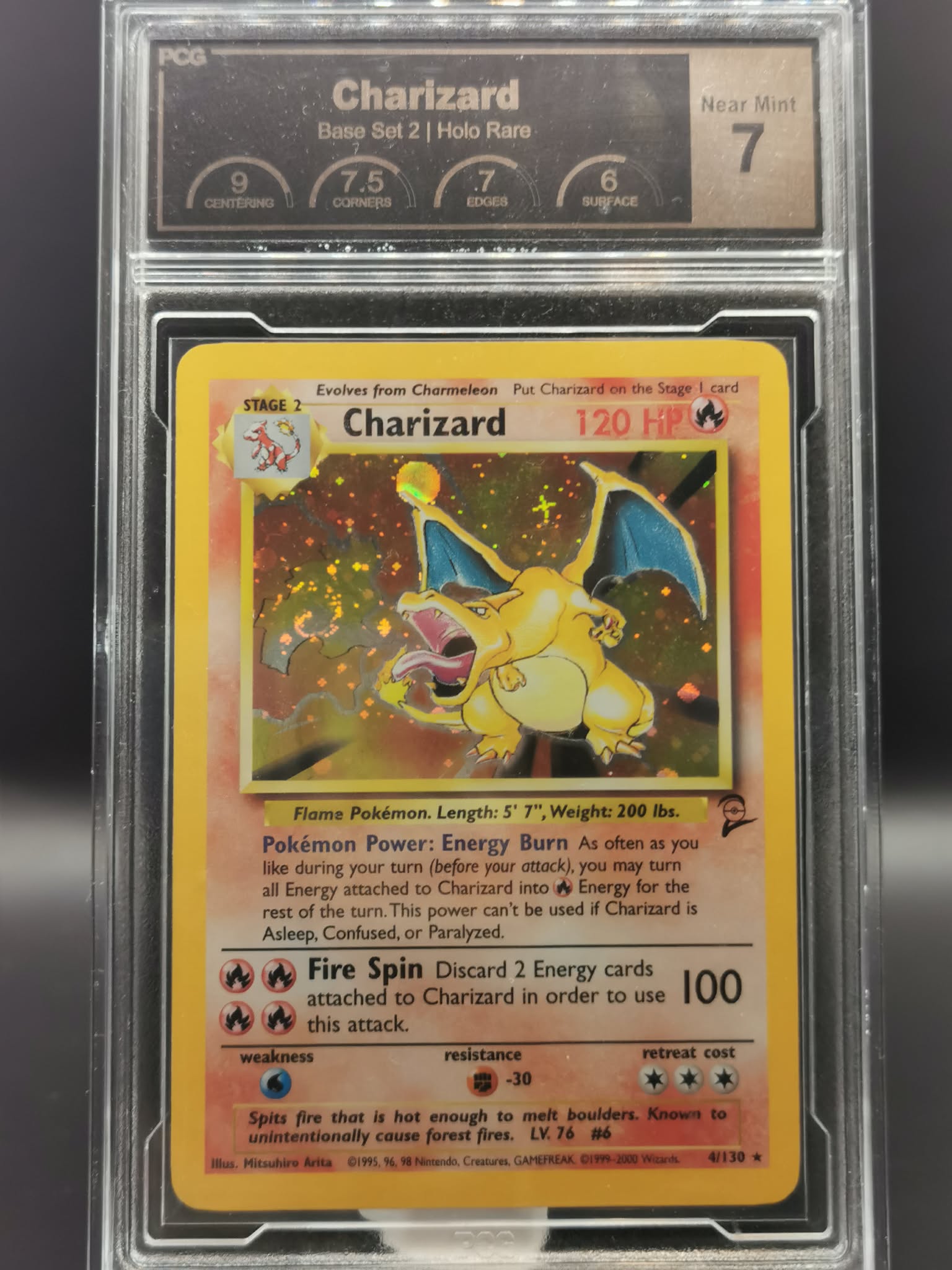 Charizard Holo 4/130 Base Set 2 PCG 7