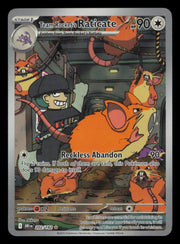 Team Rocket's Raticate 202/182 Illustration Rare Destined Rivals Pokemon