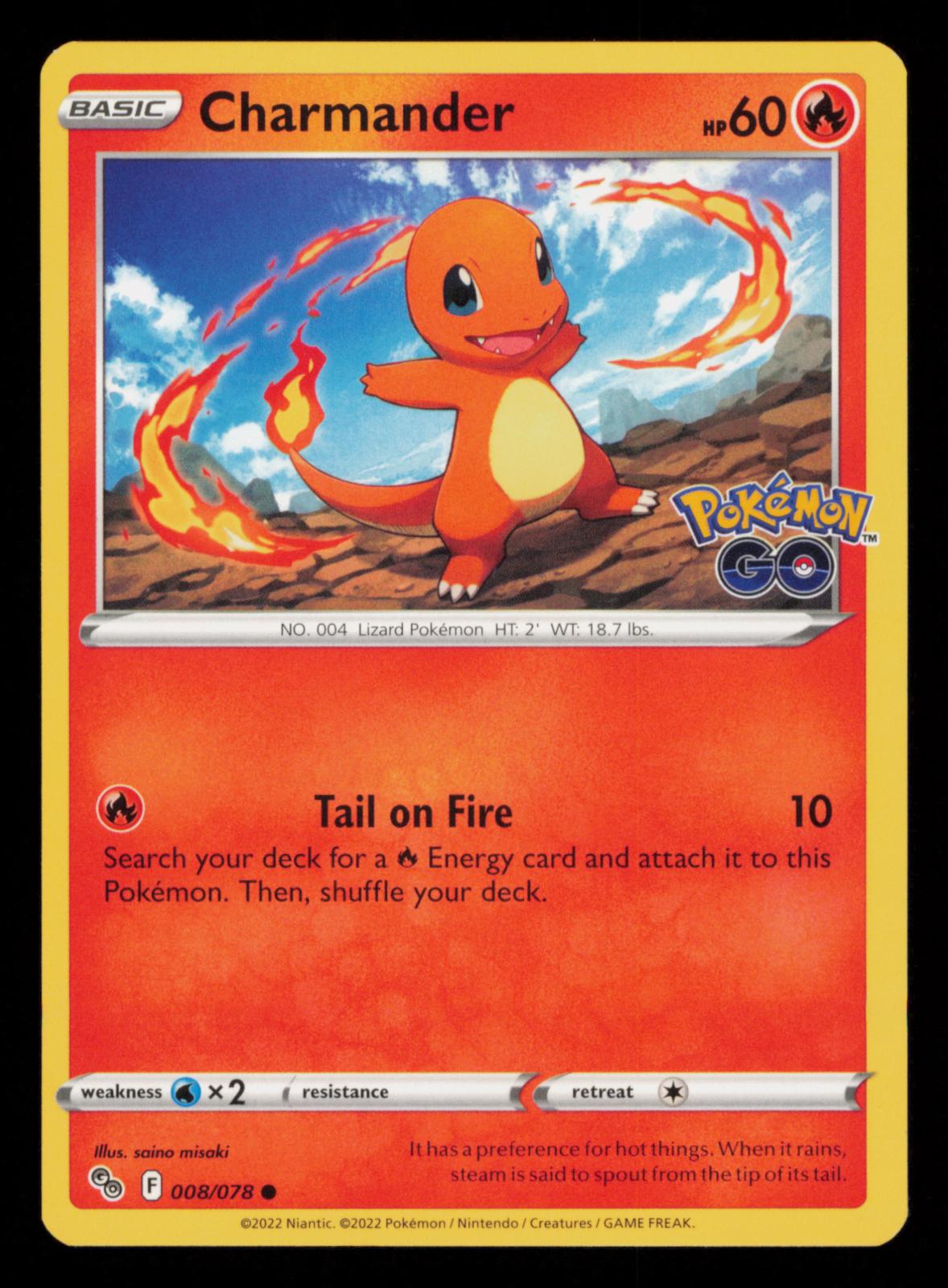 Charmander 008/078 Common Pokemon GO Pokemon