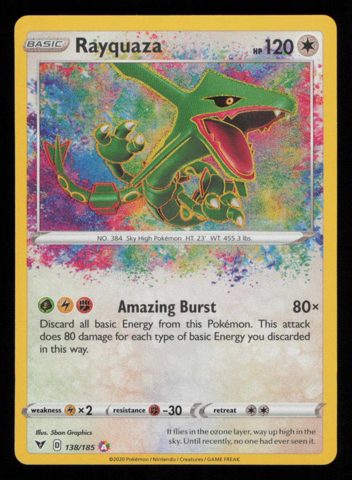 Rayquaza 138/185 Amazing Rare Vivid Voltage Pokemon