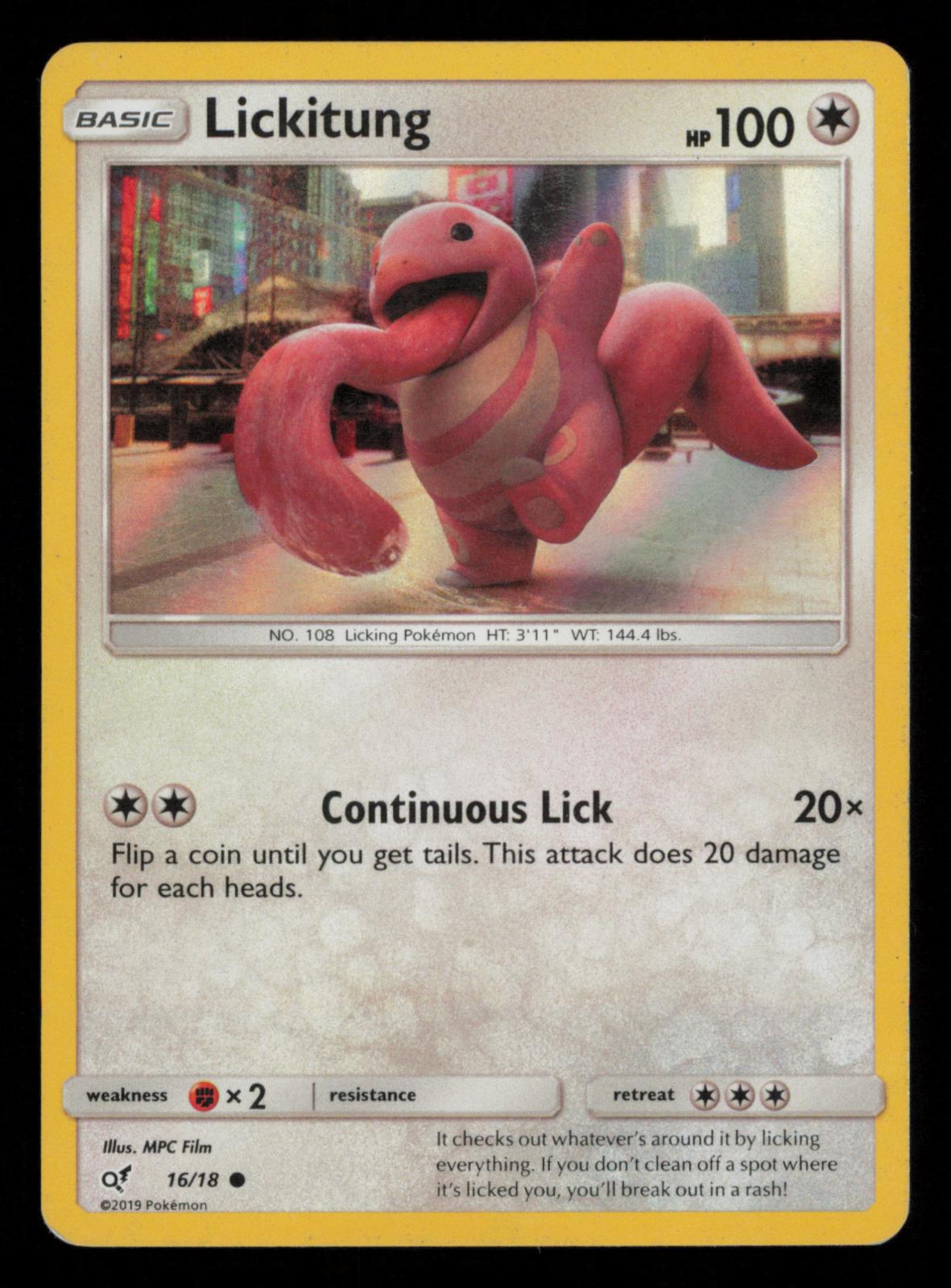 Lickitung 16/18 Common Detective Pikachu Pokemon