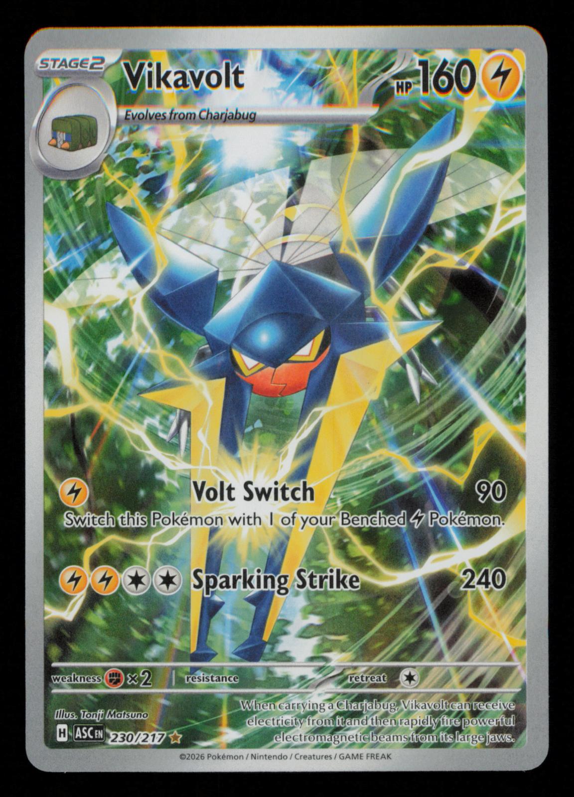 Vikavolt 230/217 Illustration Rare Ascended Heroes Pokemon