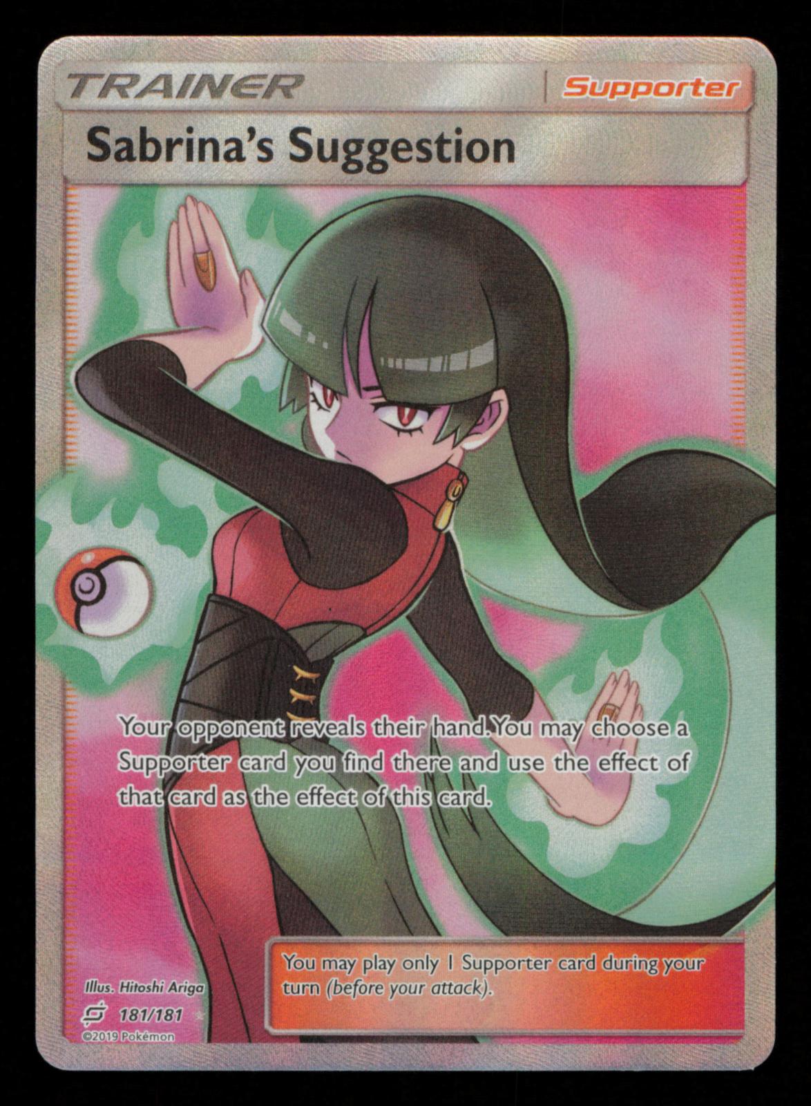 Sabrina's Suggestion 181/181 Ultra Rare Team Up Pokemon
