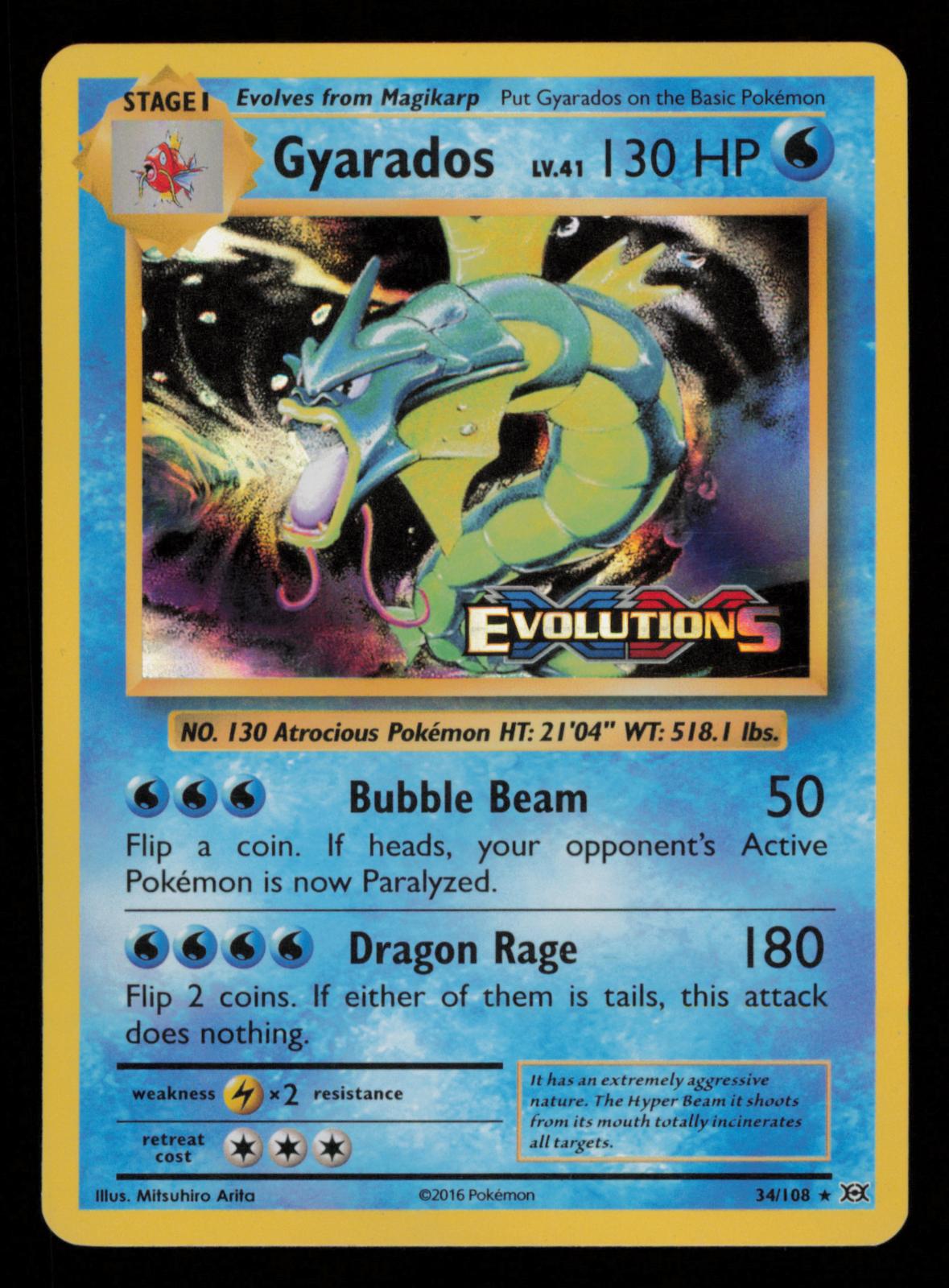 Gyarados (XY Evolutions Prerelease) 34/108 Holo Promo XY Promo Pokemon