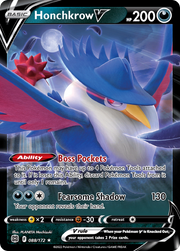 Honchkrow V 088/172 Holo V Rare Brilliant Stars Pokemon