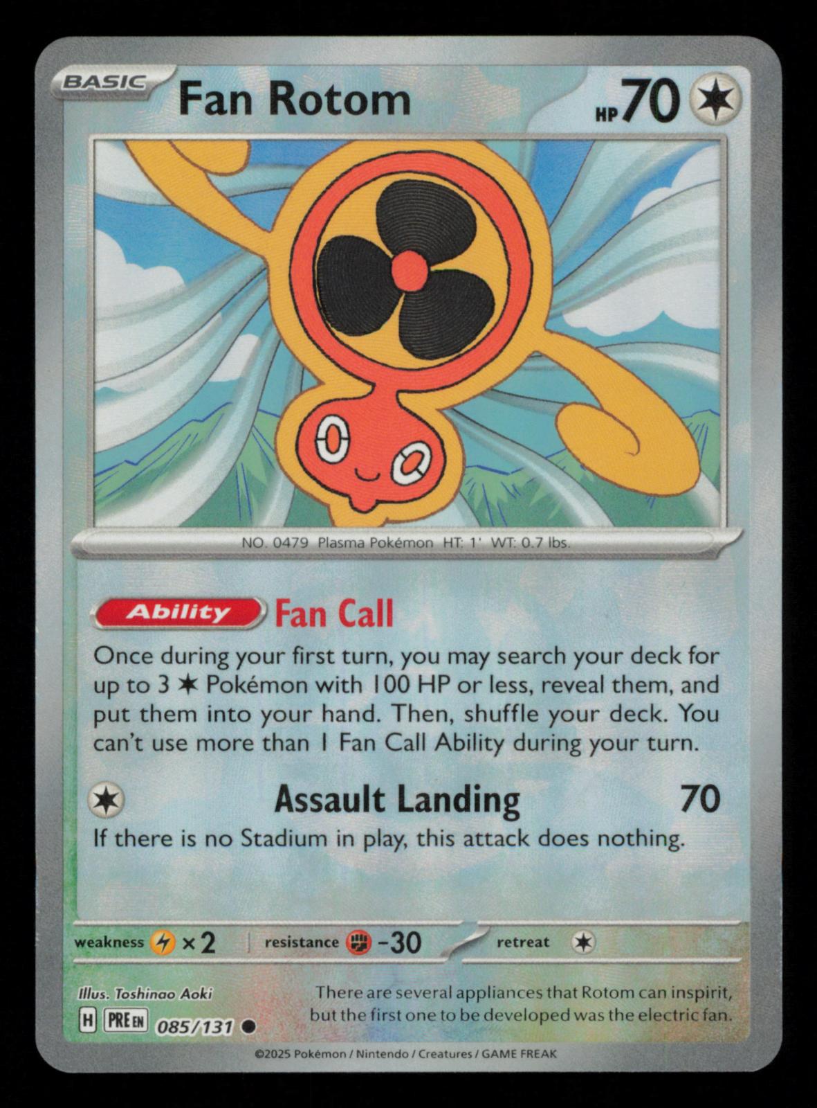 Fan Rotom 085/131 Common Prismatic Evolutions MasterBall
