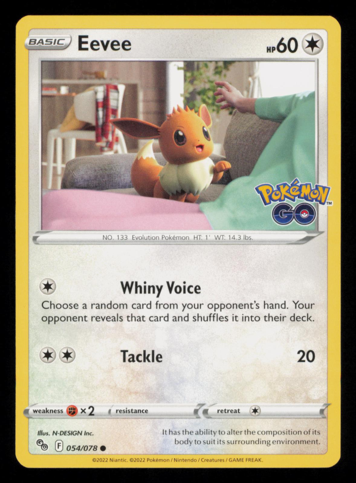 Eevee 054/078 Common Pokemon GO Pokemon