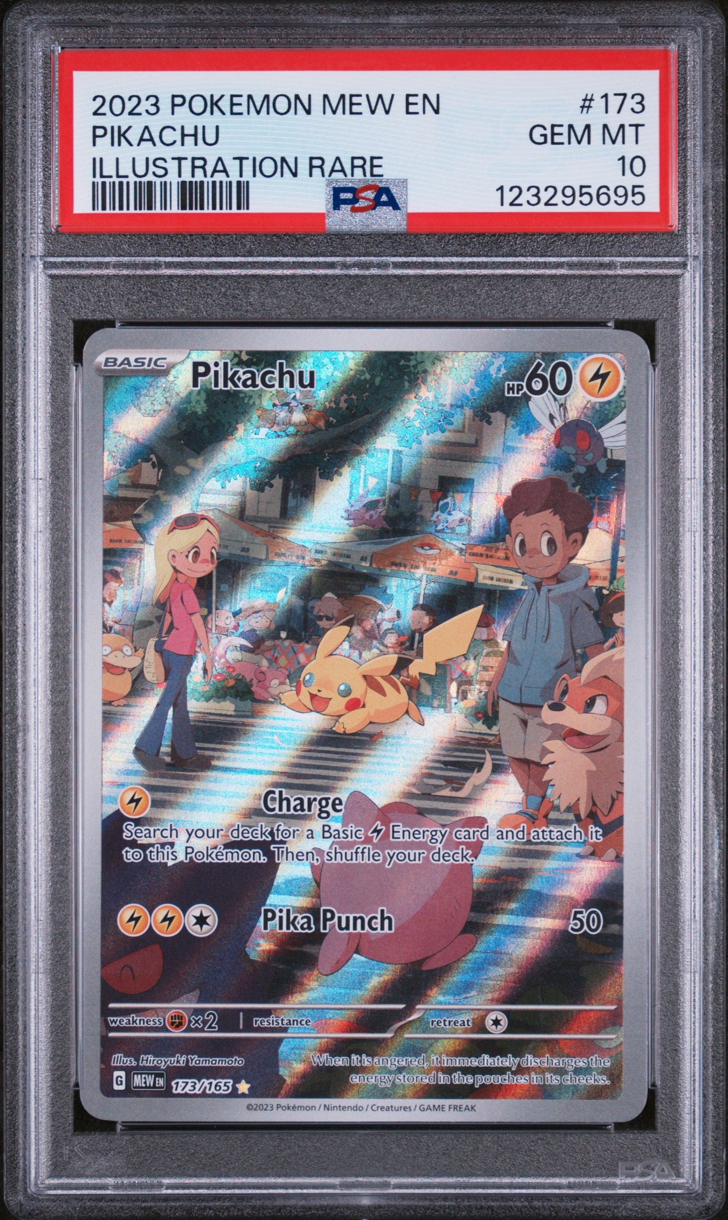 Pikachu 173/165 Illustration Rare 151 Pokemon PSA 10