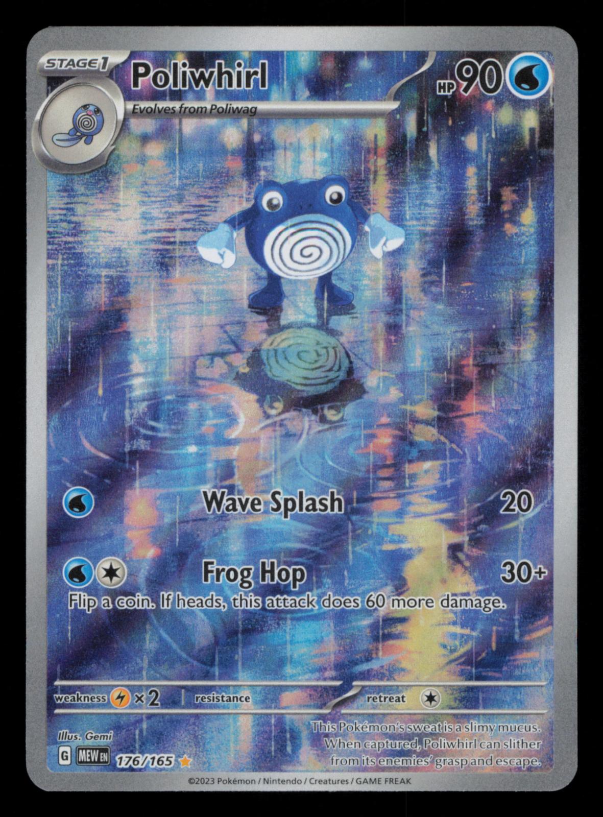 Poliwhirl 176/165 Illustration Rare 151 Pokemon