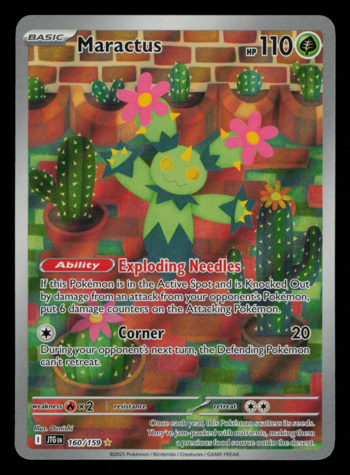 Maractus 160/159 Illustration Rare Journey Together Pokemon