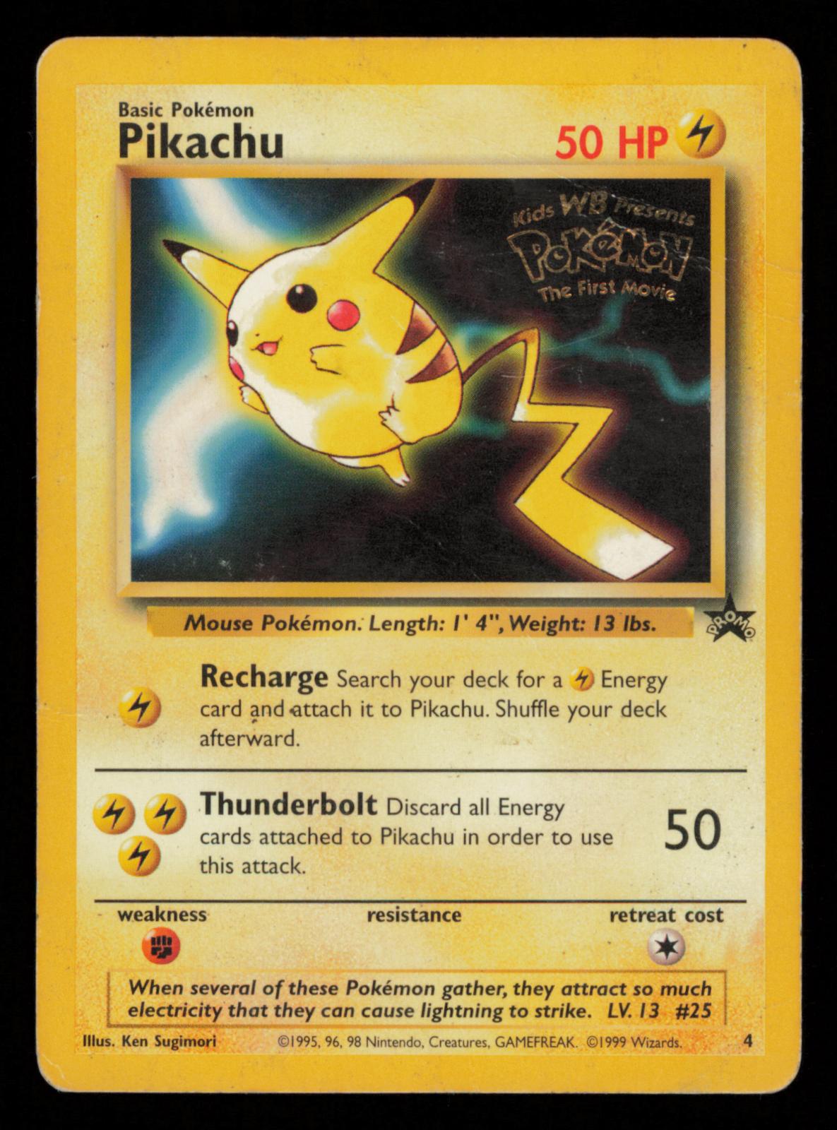 Pikachu 4 Promo Wizards Black Star Promos Pokemon