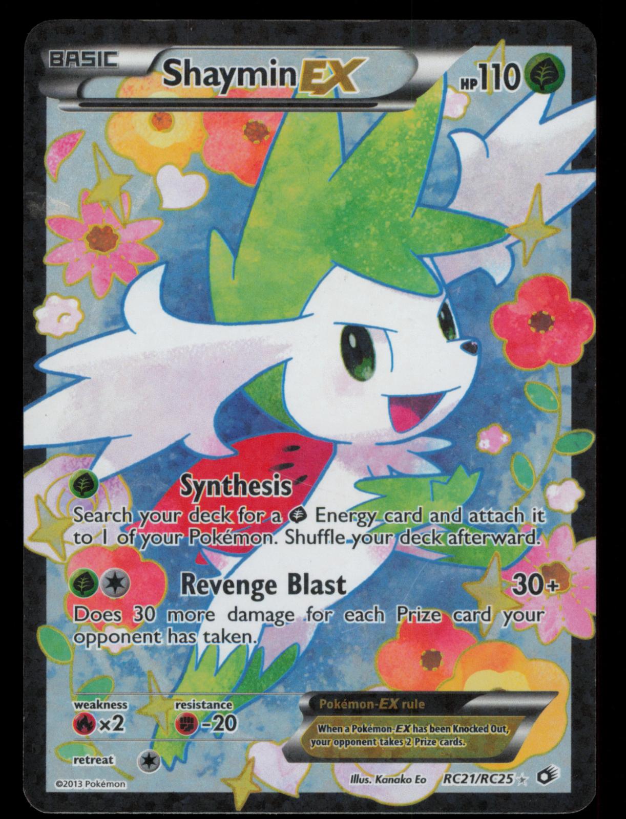 Shaymin EX (Full Art) RC21/RC25 Holo Legendary Treasures: Radiant Collection 