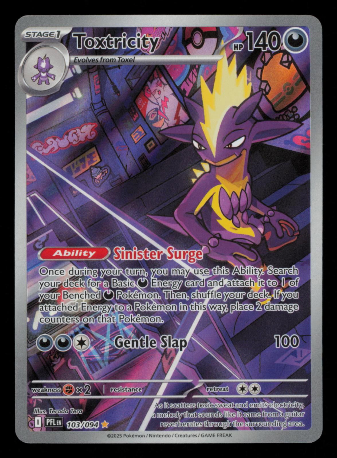 Toxtricity 103/094 Illustration Rare Phantasmal Flames Pokemon