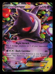 Gengar EX 34/119 Holo Ultra Rare Phantom Forces - Minor crease bottom back2