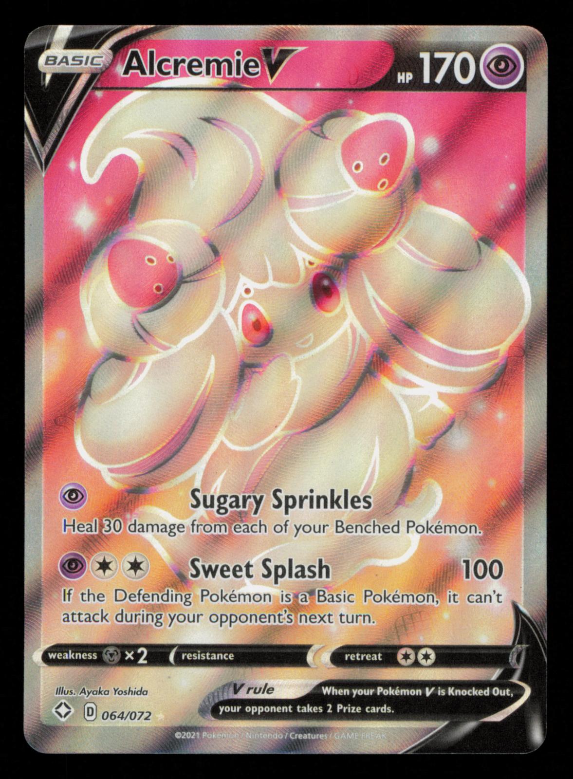 Alcremie V 064/072 Ultra Rare Shining Fates Pokemon Holo