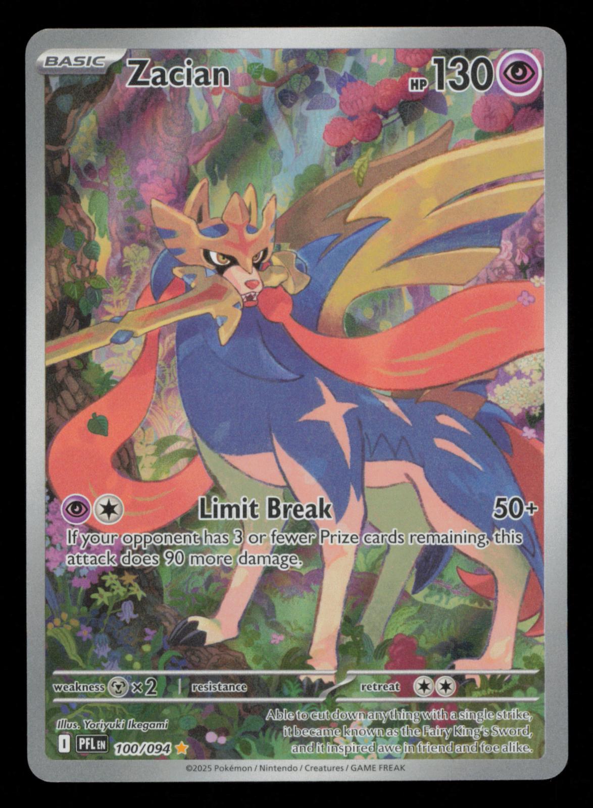 Zacian 100/094 Illustration Rare Phantasmal Flames Pokemon
