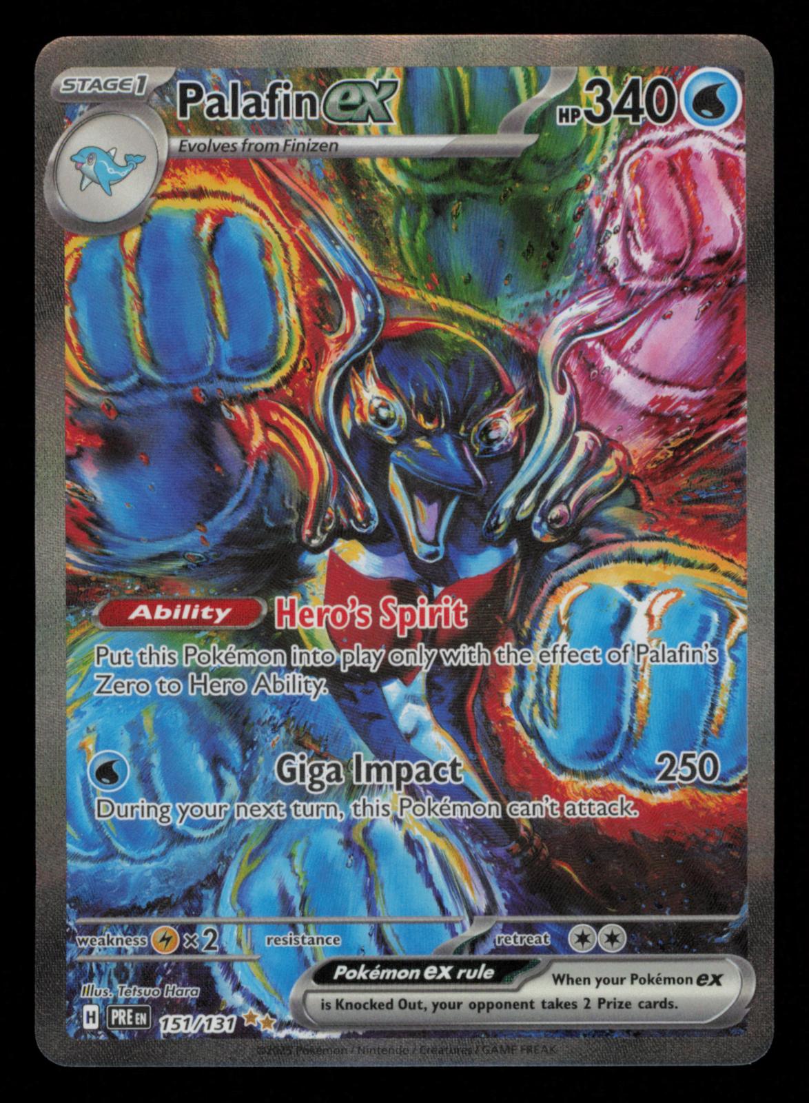 Palafin ex 151/131 Special Illustration Rare Prismatic Evolutions Pokemon Holo