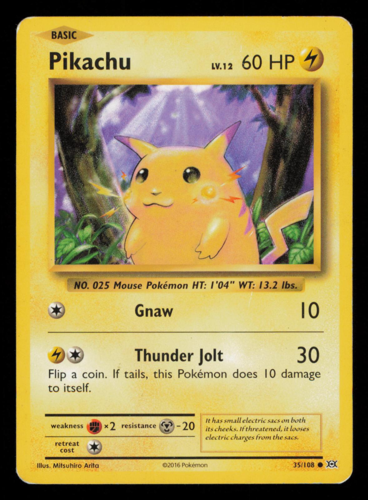 Pikachu 35/108 Common Evolutions Pokemon