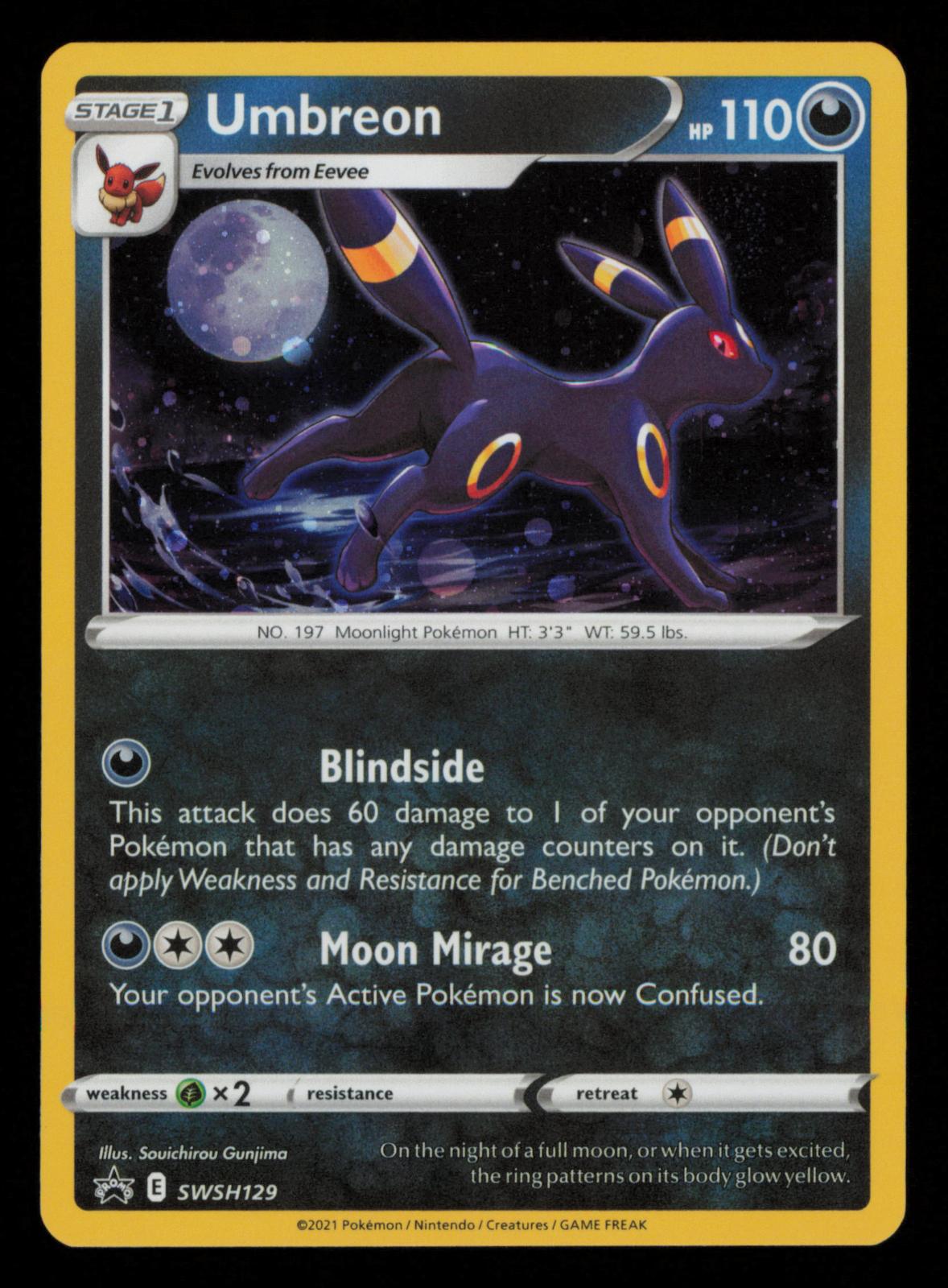 Umbreon SWSH129 Holo Promo Sword & Shield Promo Pokemon