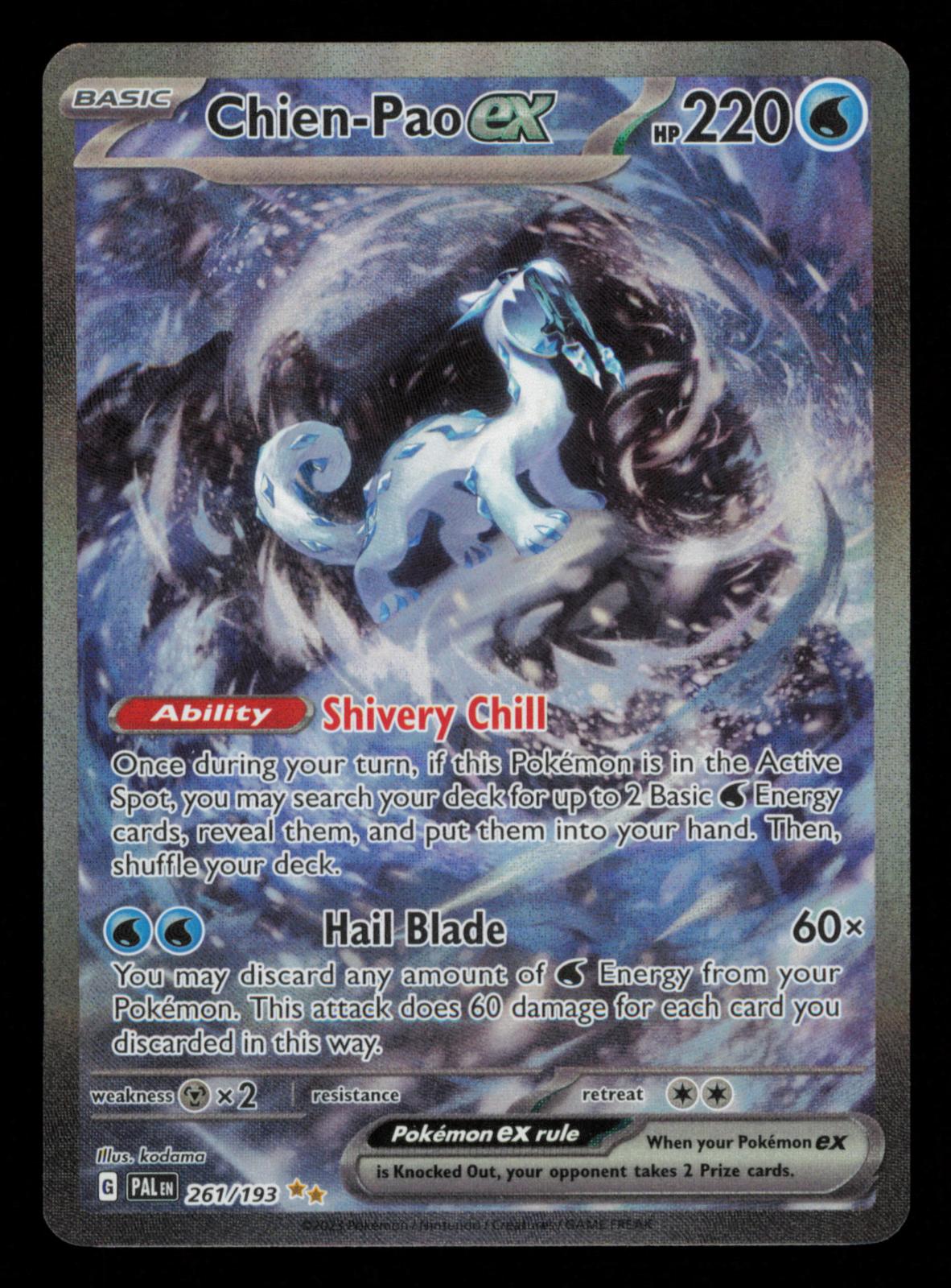 Chien-Pao ex 261/193 Special Illustration Rare Paldea Evolved Pokemon Holo
