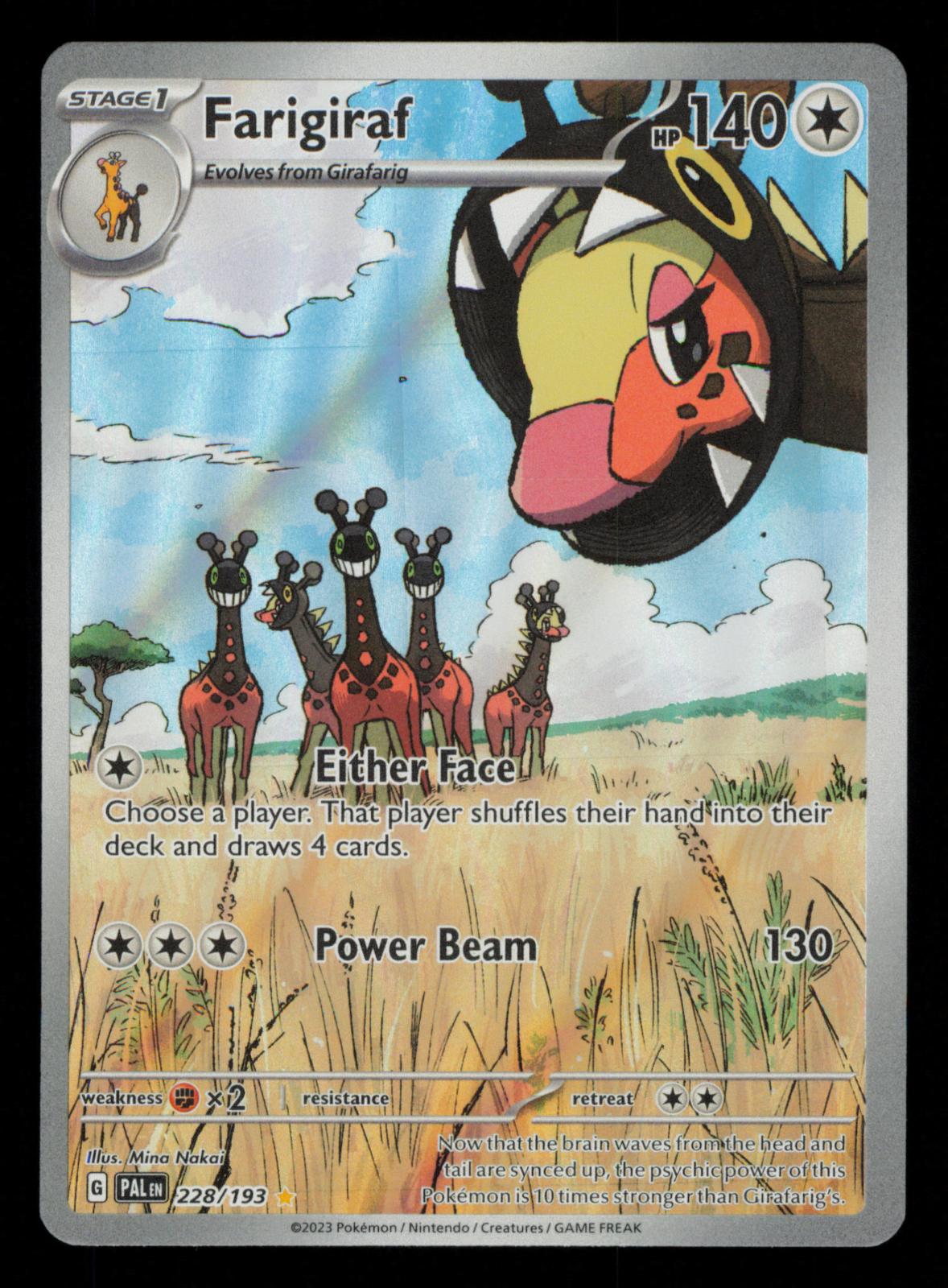 Farigiraf 228/193 Illustration Rare Paldea Evolved Pokemon Holo