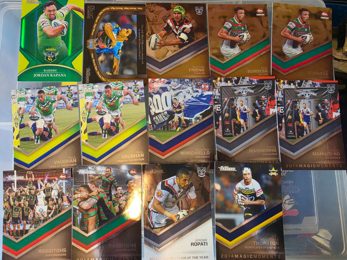 NRL Trading Cards Collection Lot - 2013-2015 ESP Traders Cards, Footy Superstars, Inserts & Parallels