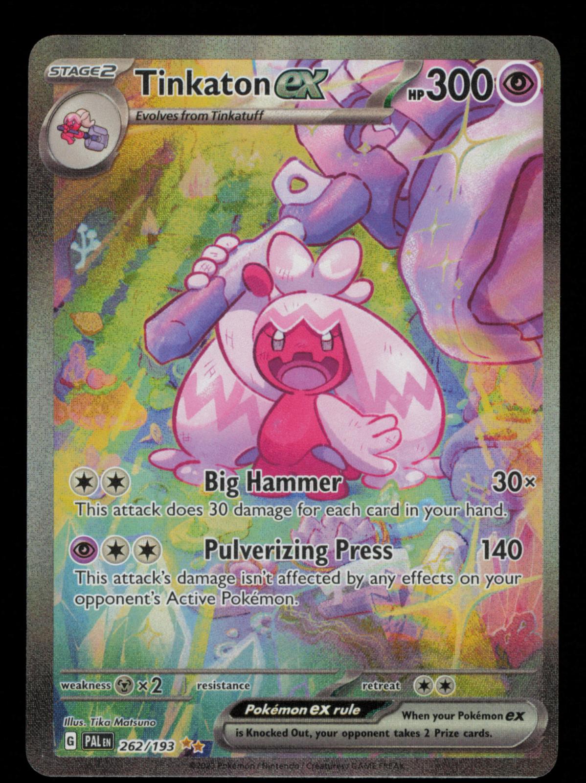Tinkaton ex 262/193 Special Illustration Rare Paldea Evolved Pokemon