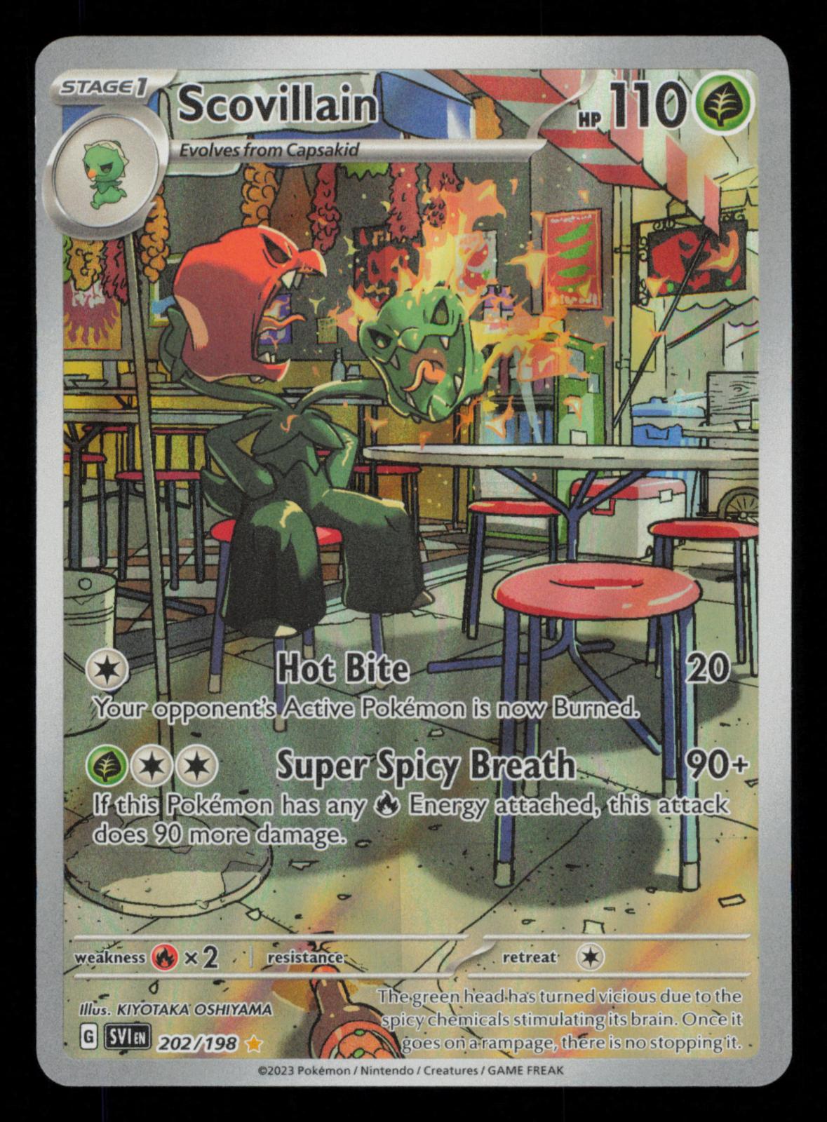 Scovillain 202/198 Illustration Rare Scarlet & Violet Pokemon Holo