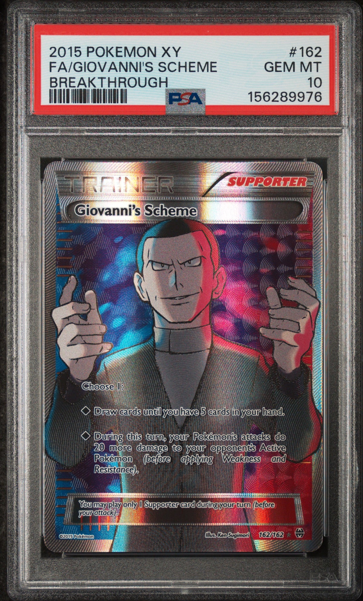 Giovanni's Scheme 162/162 Breakthrough Pokemon PSA 10 Gem Mint