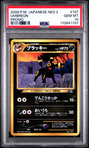 Umbreon 197 Promo Neo 2 Promo Pokemon Japanese PSA 10