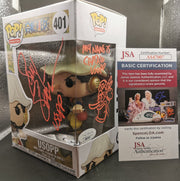 One Piece Usopp Funko Pop #401 First Release Signed by Sonny Strait Inscription , sketch JSA Auth