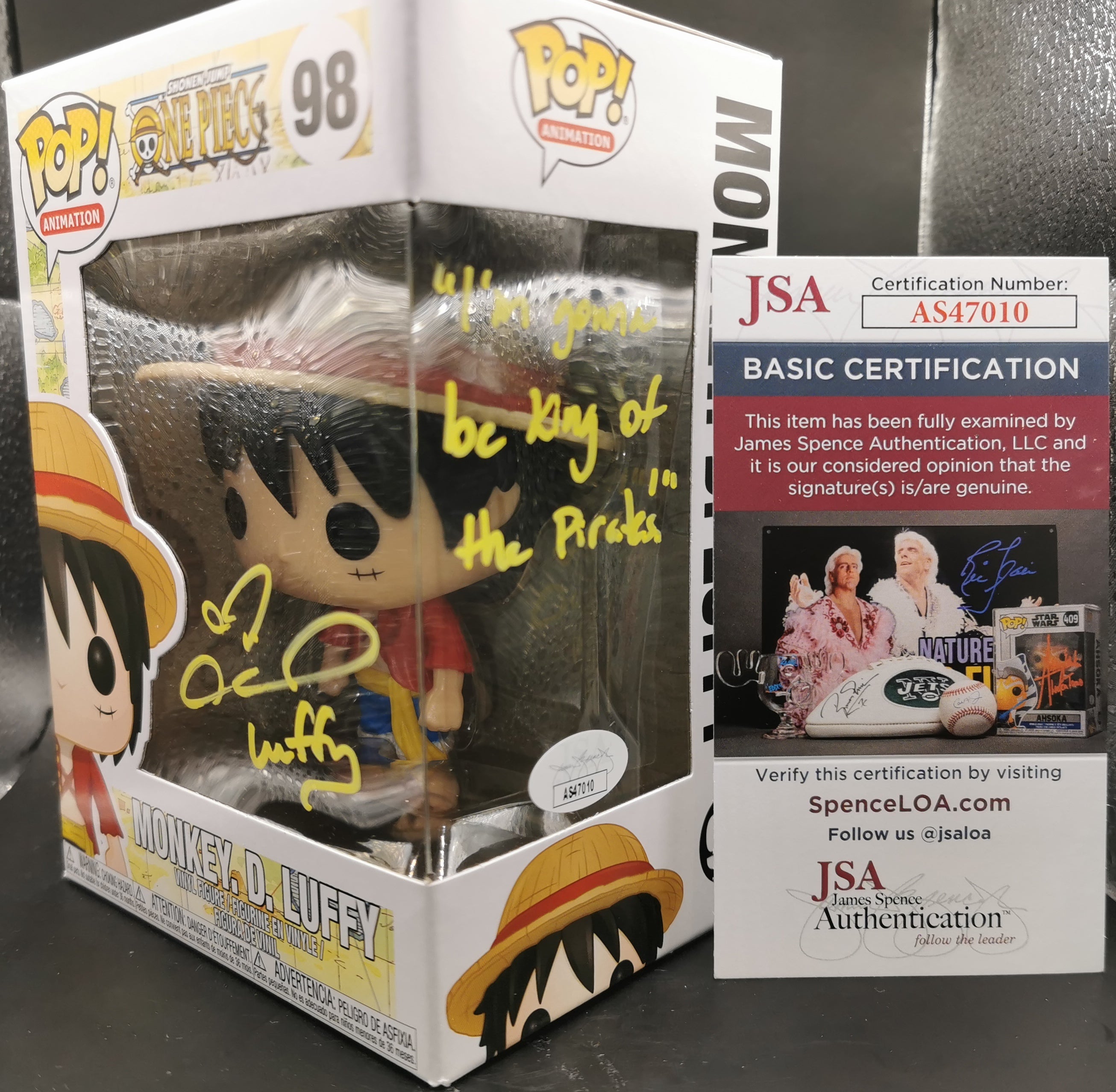 Monkey D. Luffy #98 Signed Funko Pop – Colleen Clinkenbeard Autograph (JSA Certified)