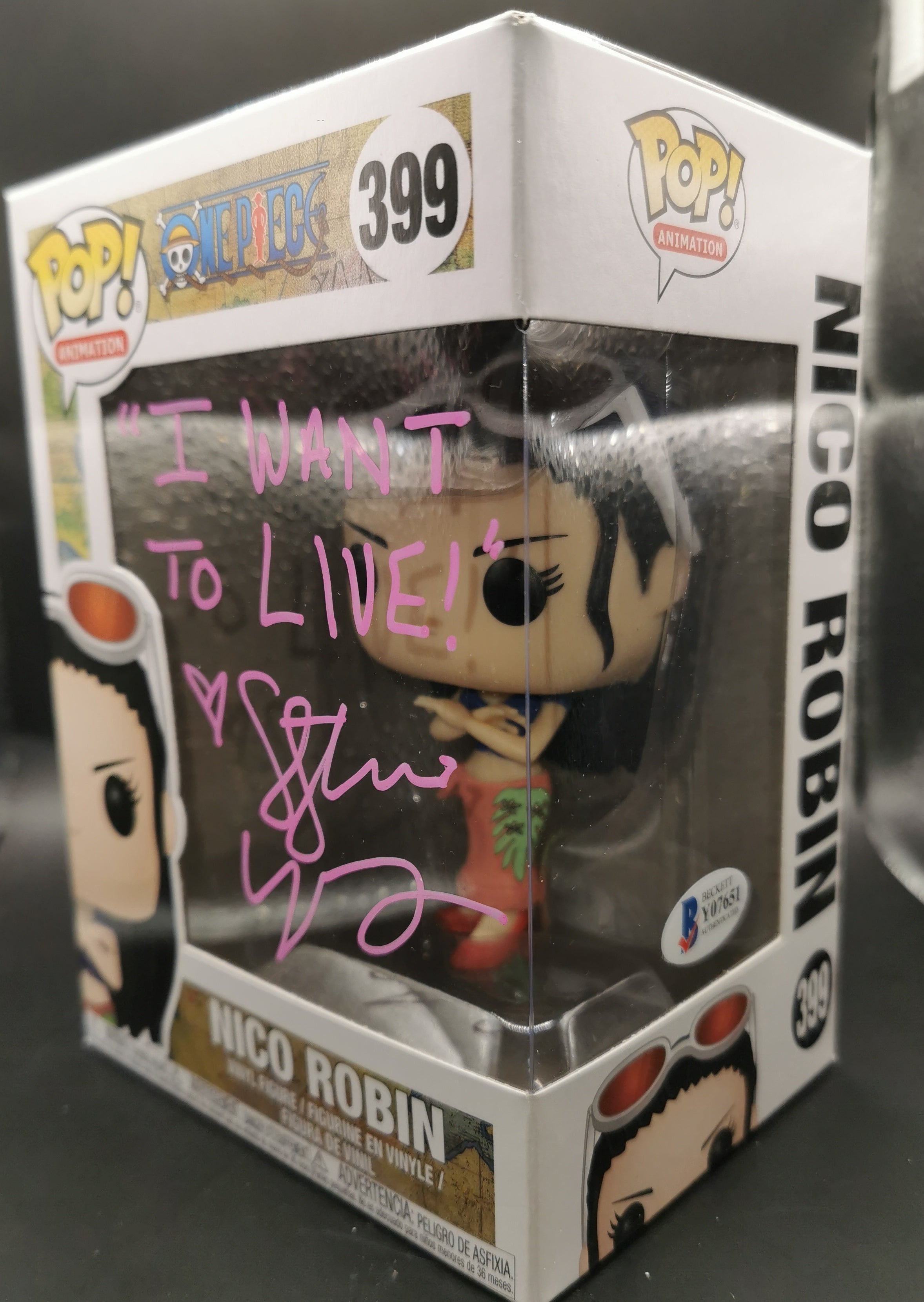 One Piece Nico Robin #399 Funko Pop – Signed by Stephanie Young w/ Quote – First Release