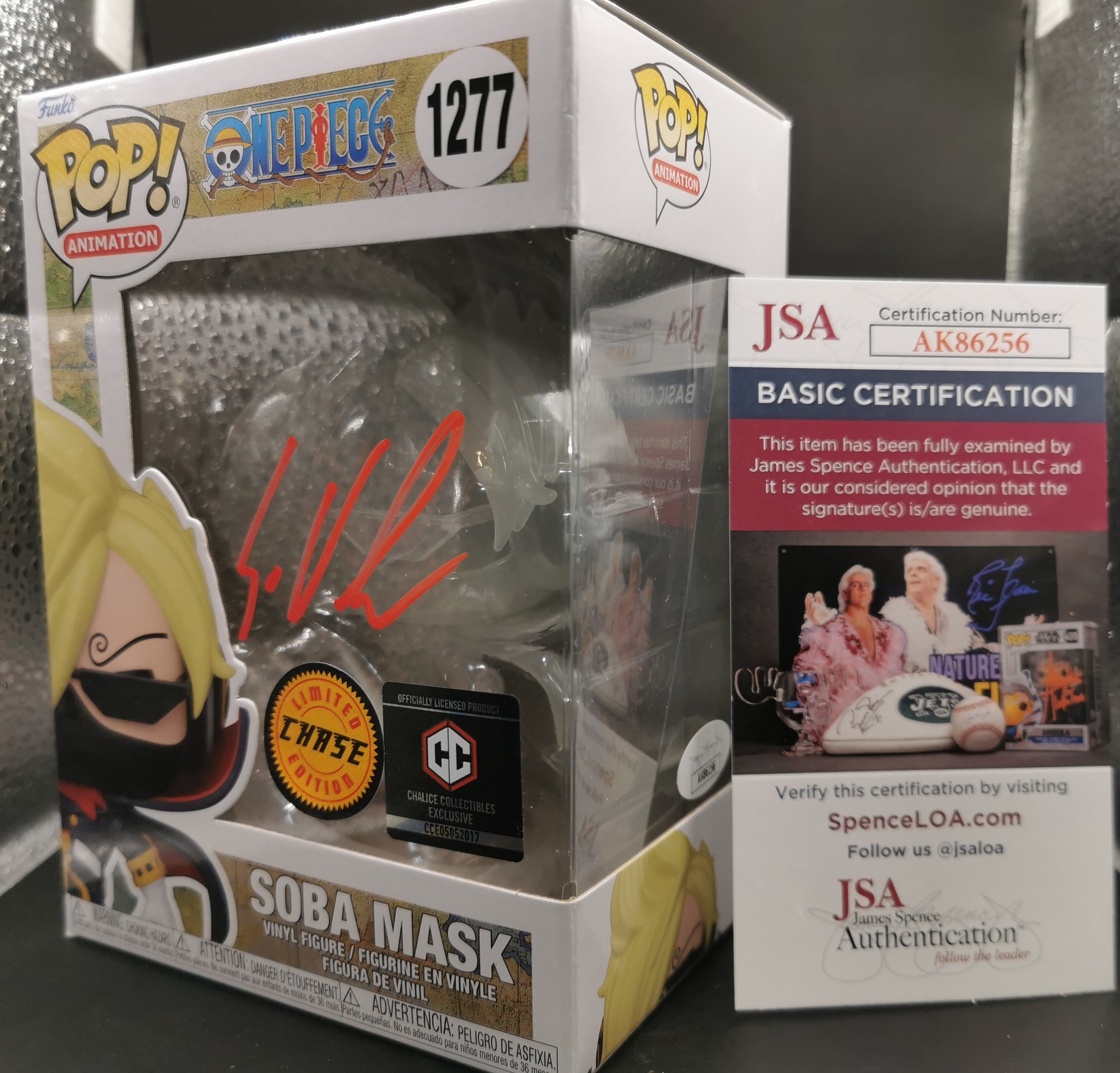 One Piece Funko Pop “Soba Mask” Chase Signed by Eric Vale + JSA Certified