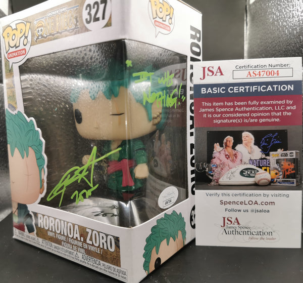 One Piece – Roronoa Zoro Funko Pop #327 Signed by Christopher Sabat + JSA Certified