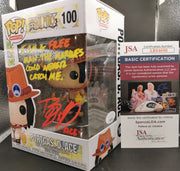One Piece – Portgas D. Ace Funko Pop #100 Signed by Travis Willingham + JSA Certified