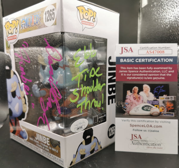 Signed One Piece Funko Pop – Jinbe #1265 – Daniel Baugh Autograph (JSA Certified)