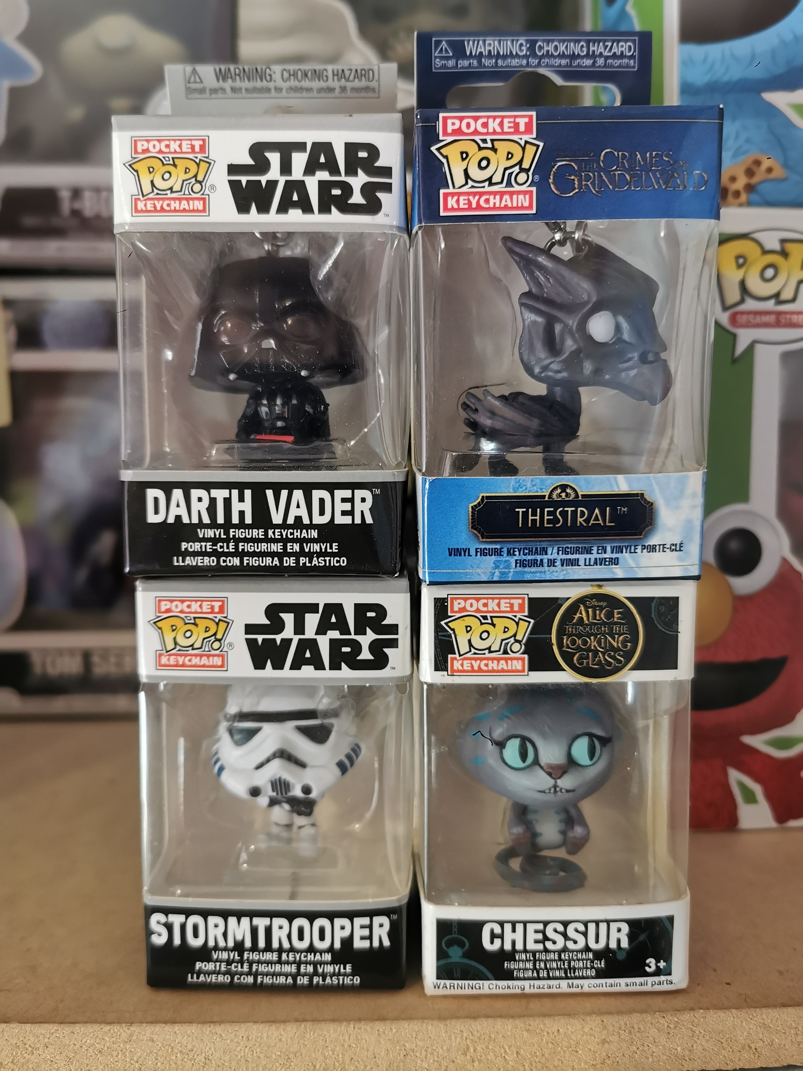 Darth Vader, Thestral, Stormtrooper, Cheshire Pocket Pop! Keychain