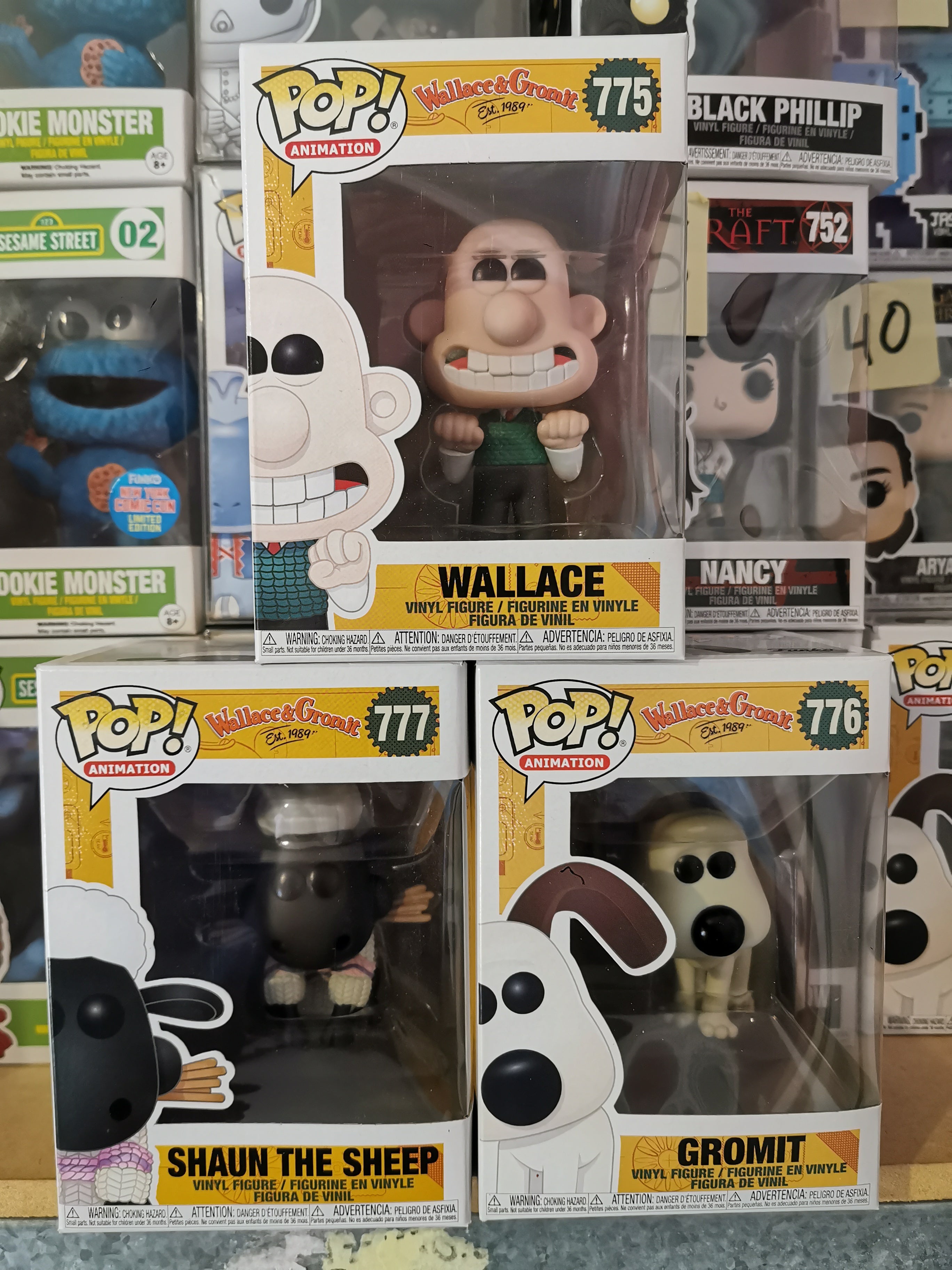 Wallace #775 Gromit #776 Shaun The Sheep #777 Set Funko Pop