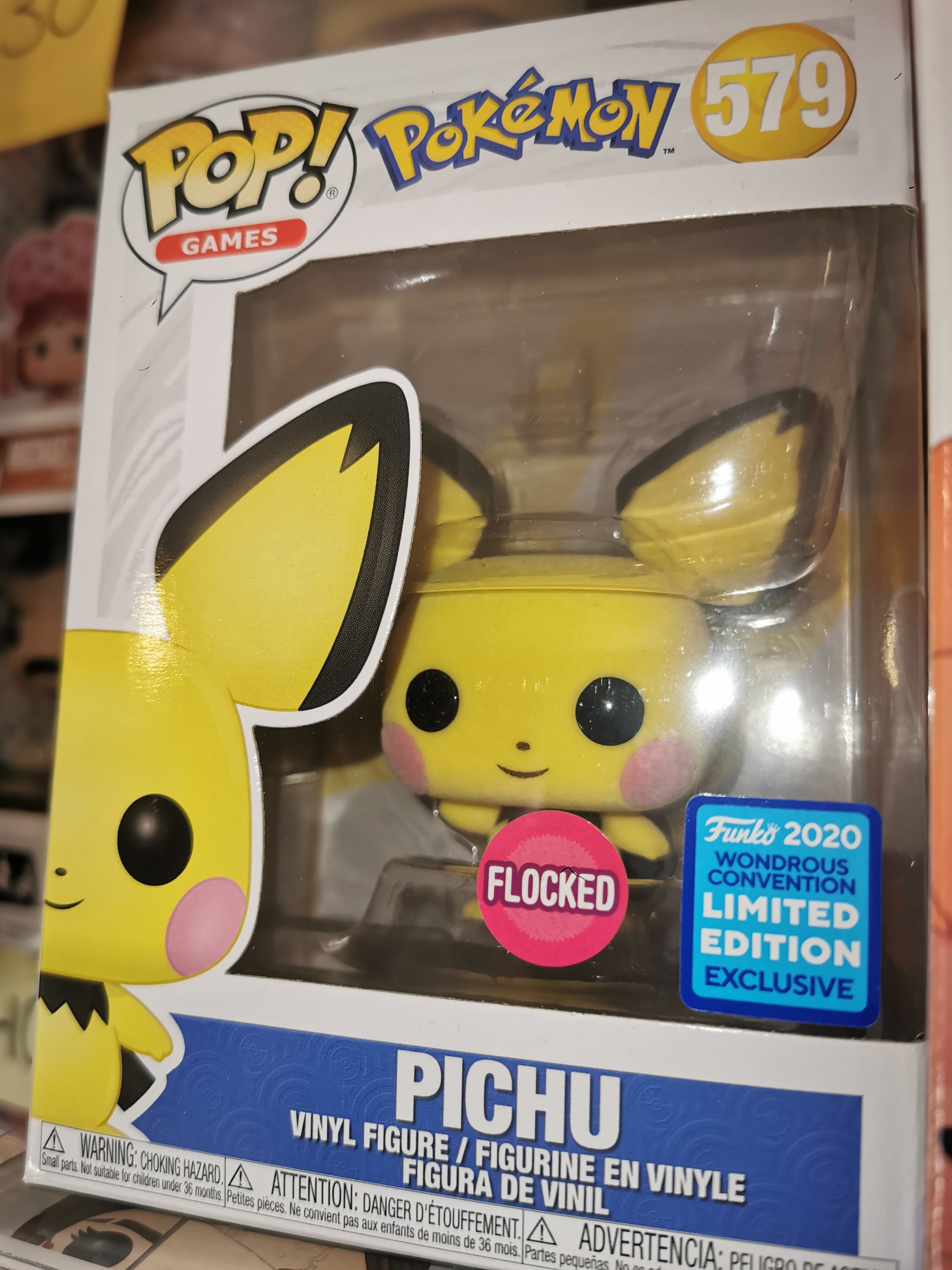 Pichu FLOCKED #579 Pokémon Funko Pop