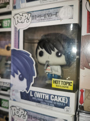 L (with Cake) Hot Topic  #219 Front Sun Faded Death Note Funko Pop